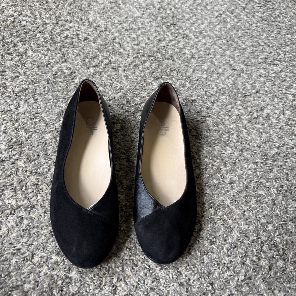 CALLA Portugal CHARLOTTE Black Leather Comfort Ballet Flats BUNIONS 41 US 10.5